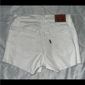 Levi's White Jean Shorts Relaxed Fit